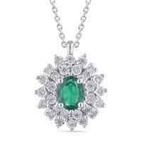 Collana Bliss Donna Bl incanto in Oro bianco Smeraldo 20111560